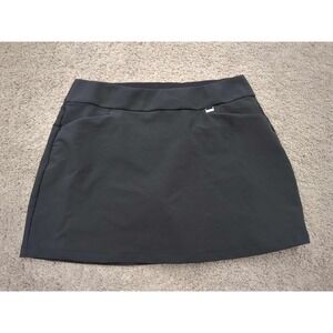 Greg Norman Skort Womens L Black Pull On Poly Stretch Mini PlayDry Golf Tennis